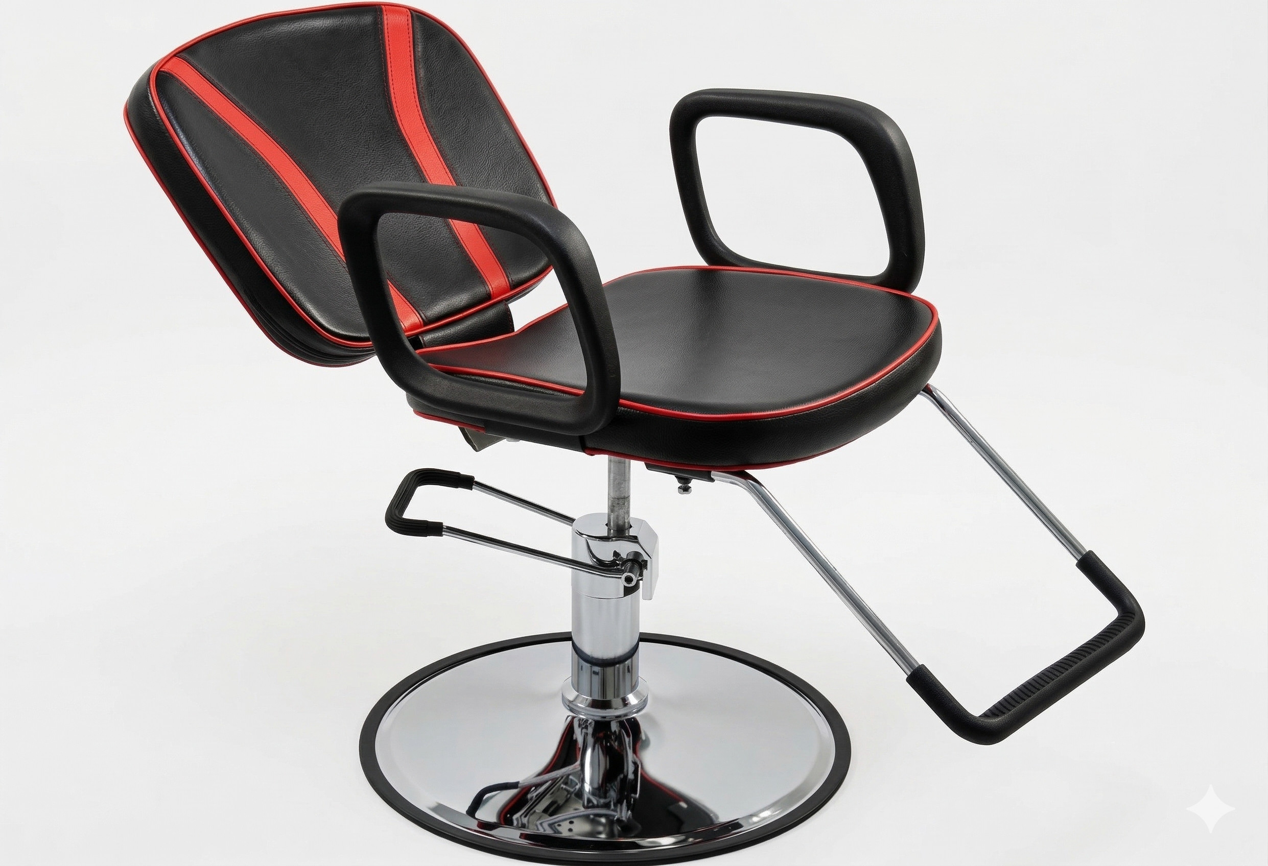Red Stripe Reclining Styling Chair