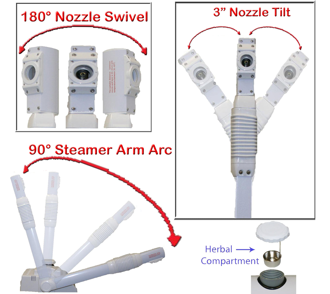 Steamer w/Flexible Arm & Mag Lamp