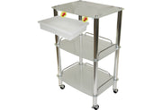 Glass Trolley with Drawer