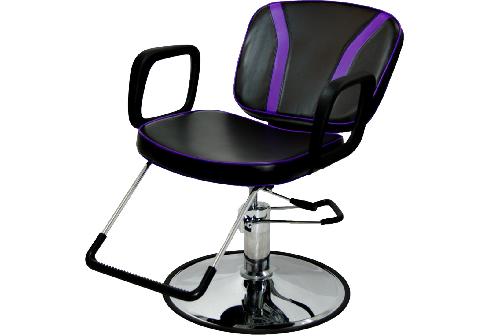 Purple Stripe Reclining Styling Chair