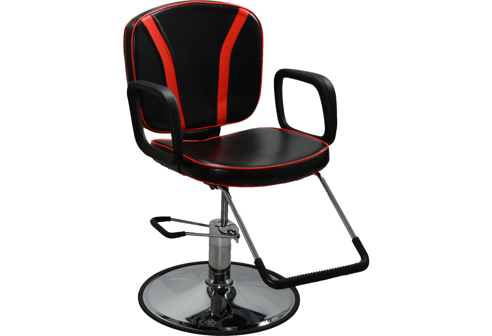 Red Stripe Reclining Styling Chair