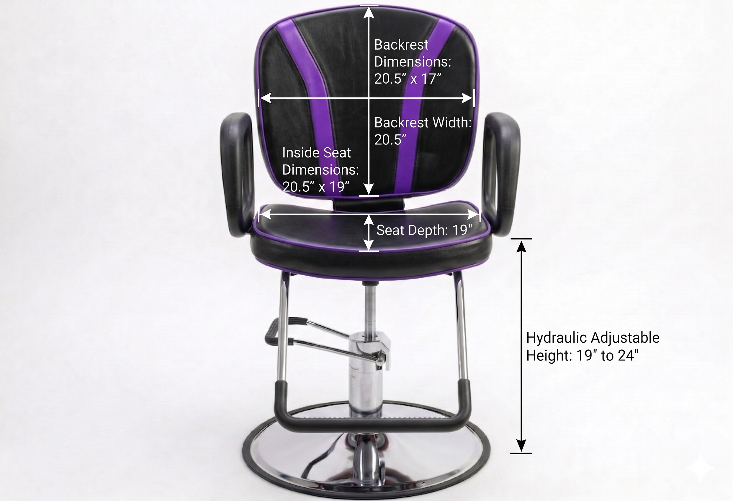 Purple Stripe Reclining Styling Chair