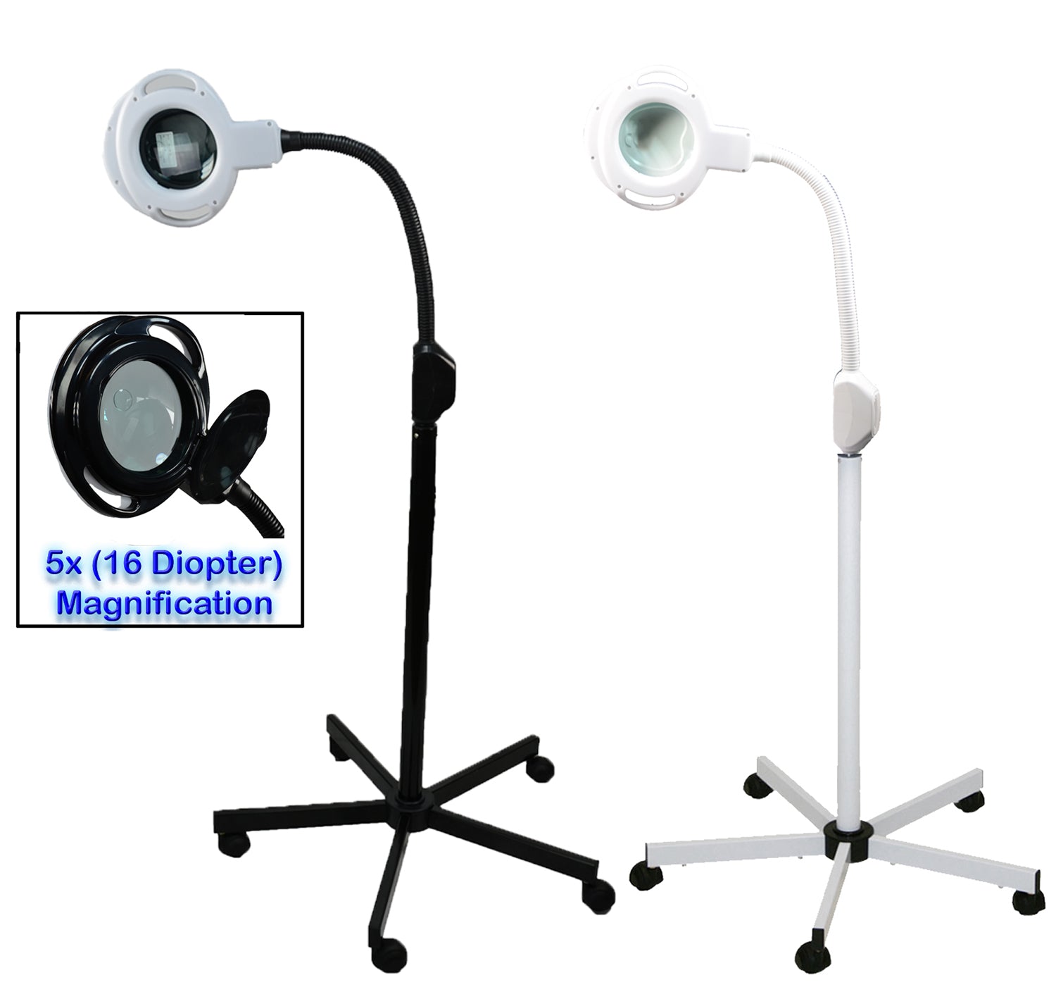 Round Rolling LED Magnifying Lamp