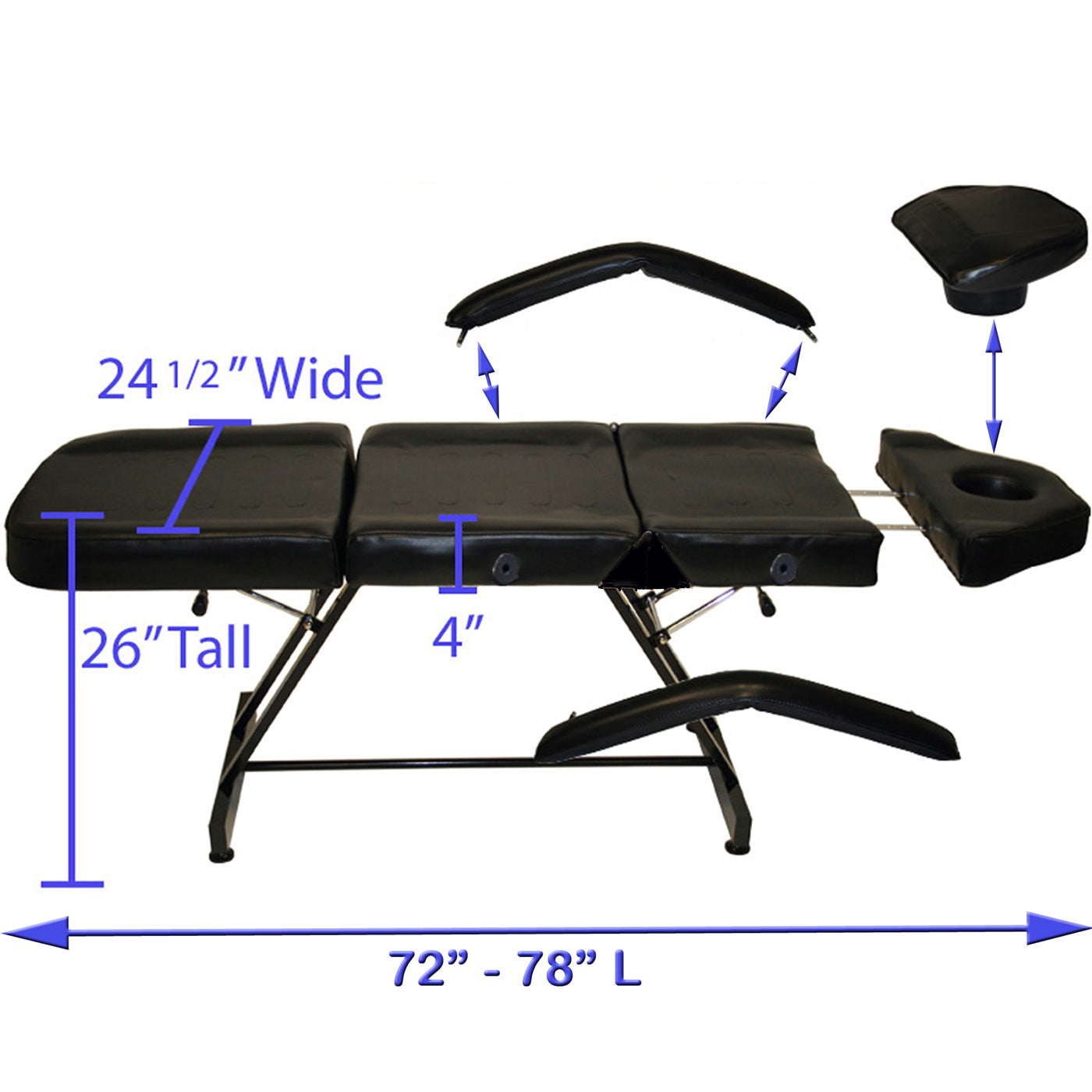 Stationary Facial & Tattoo Bed