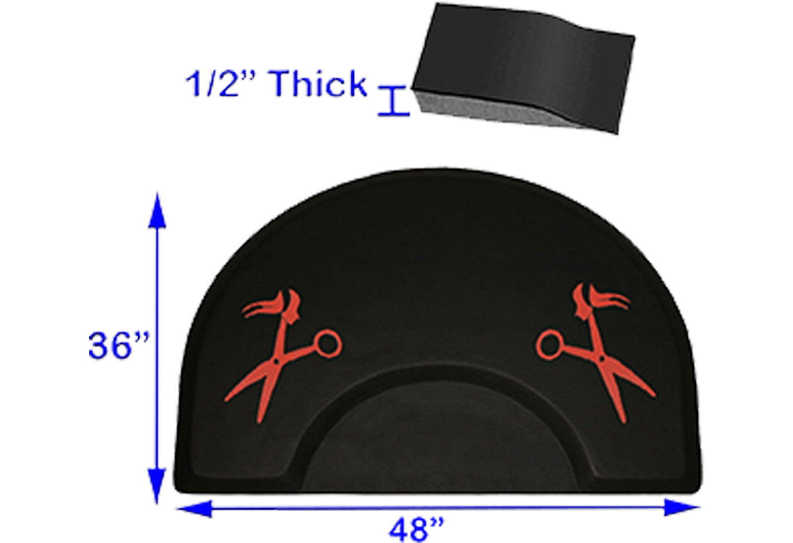 Save $20! - Repackaged Round Mat with Red Scissor Design