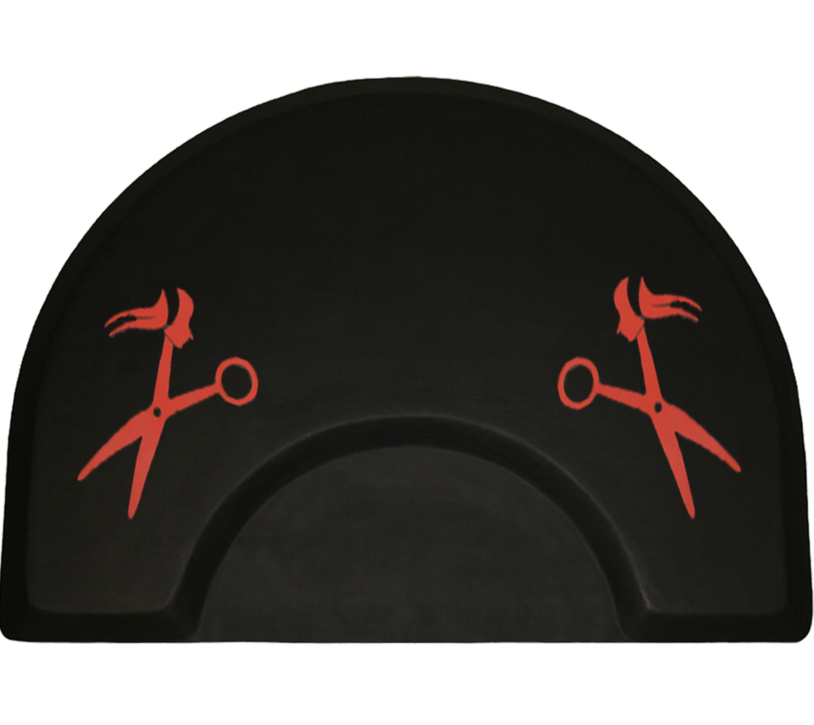 Black & Red Reclining Chair + Round Mat