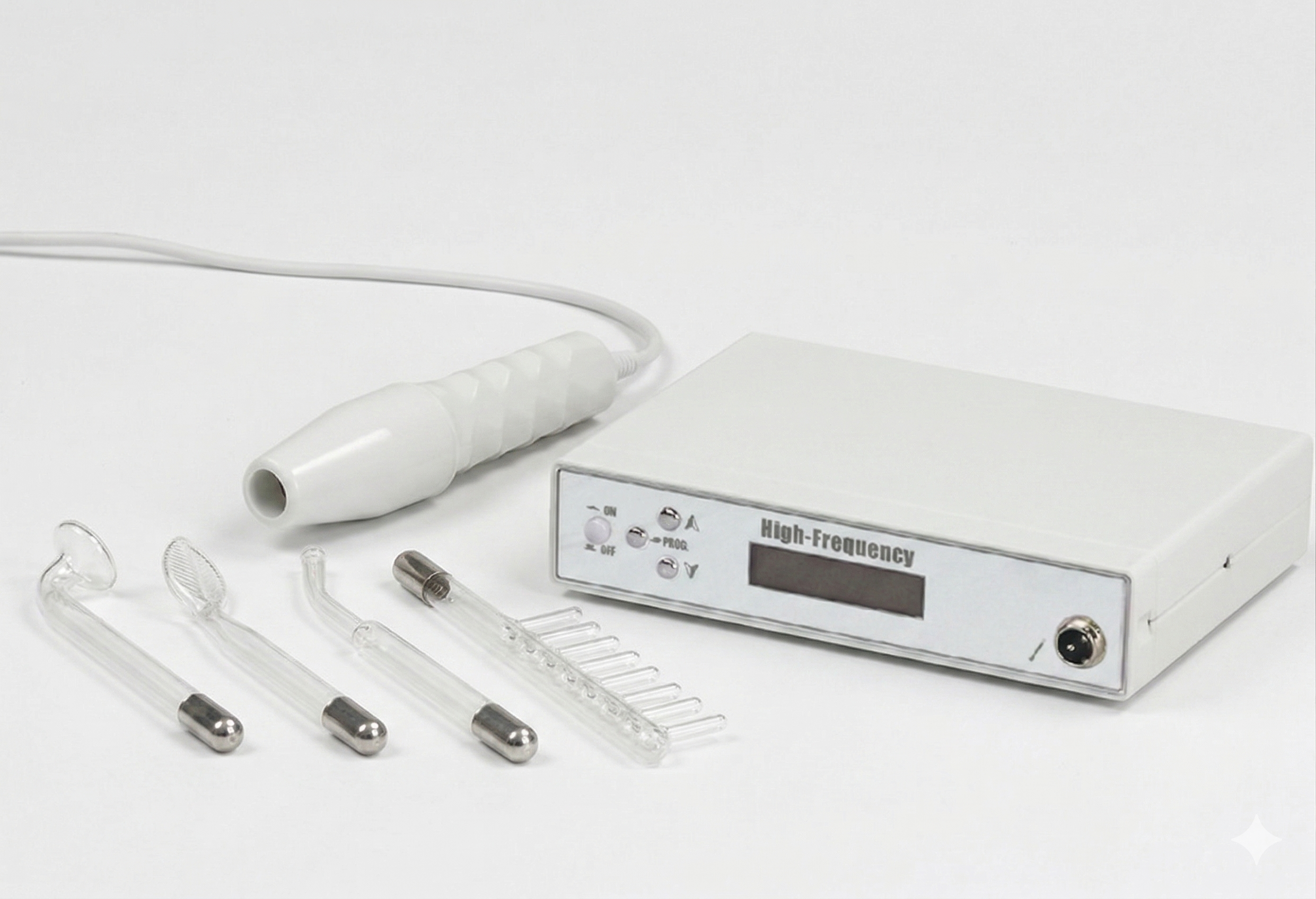 Facial Spa Compact Portable High Frequency Facial Machine with 4 Argon Glass Tubes, Anti-Aging Skin Tightening Device