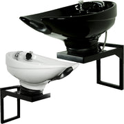 Ceramic Wall Mount Bowl (Blk or Wht)