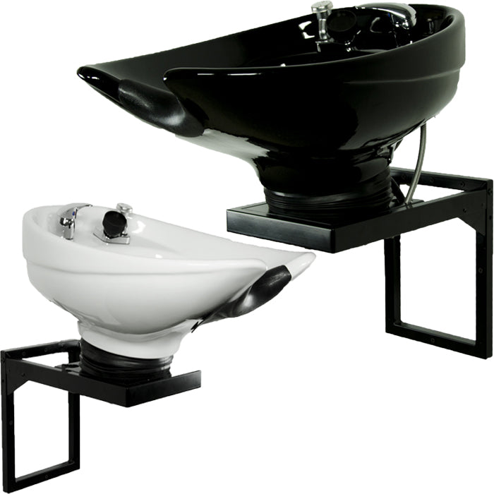 Ceramic Wall Mount Bowl (Blk or Wht)