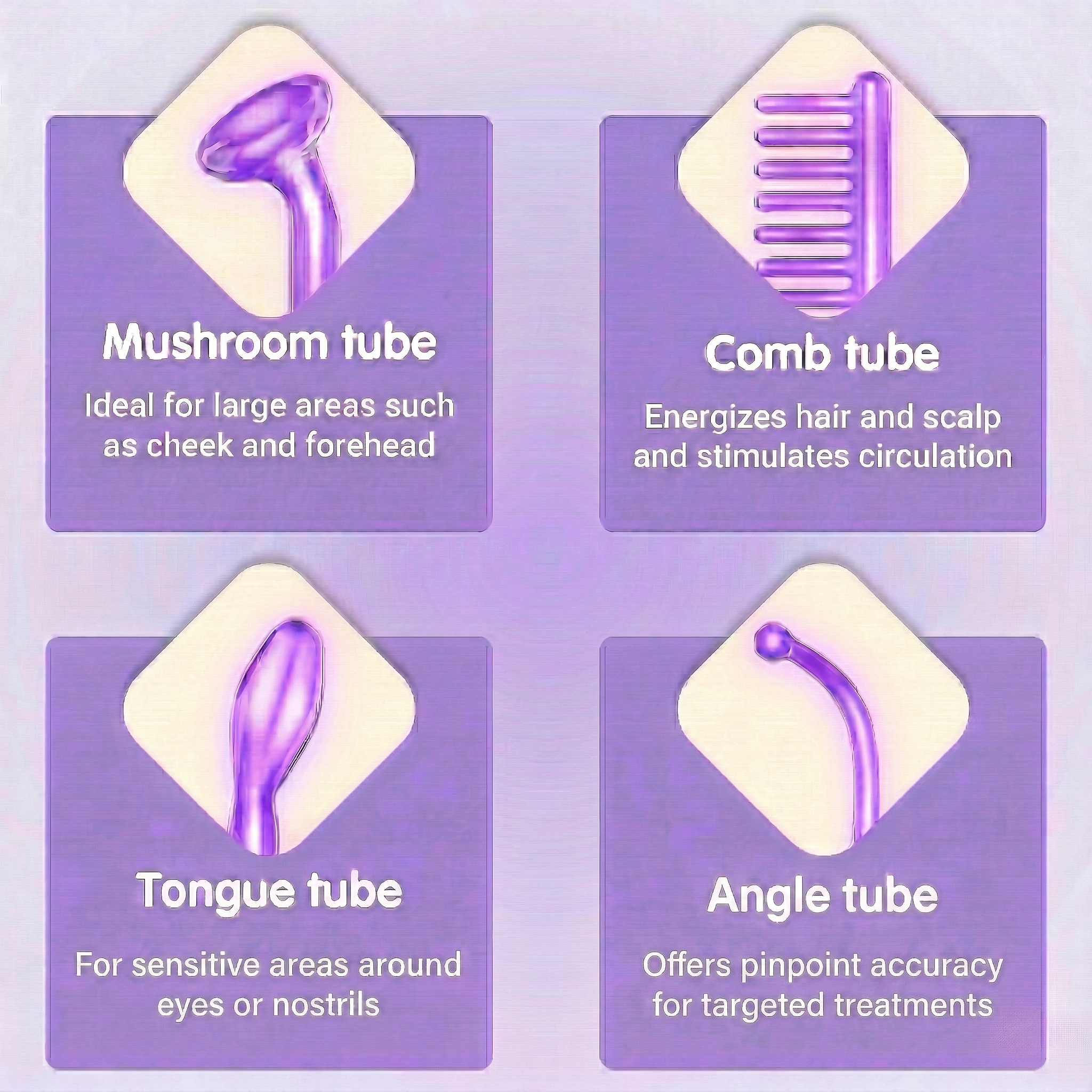 Facial Spa Compact Portable High Frequency Facial Machine with 4 Argon Glass Tubes, Anti-Aging Skin Tightening Device