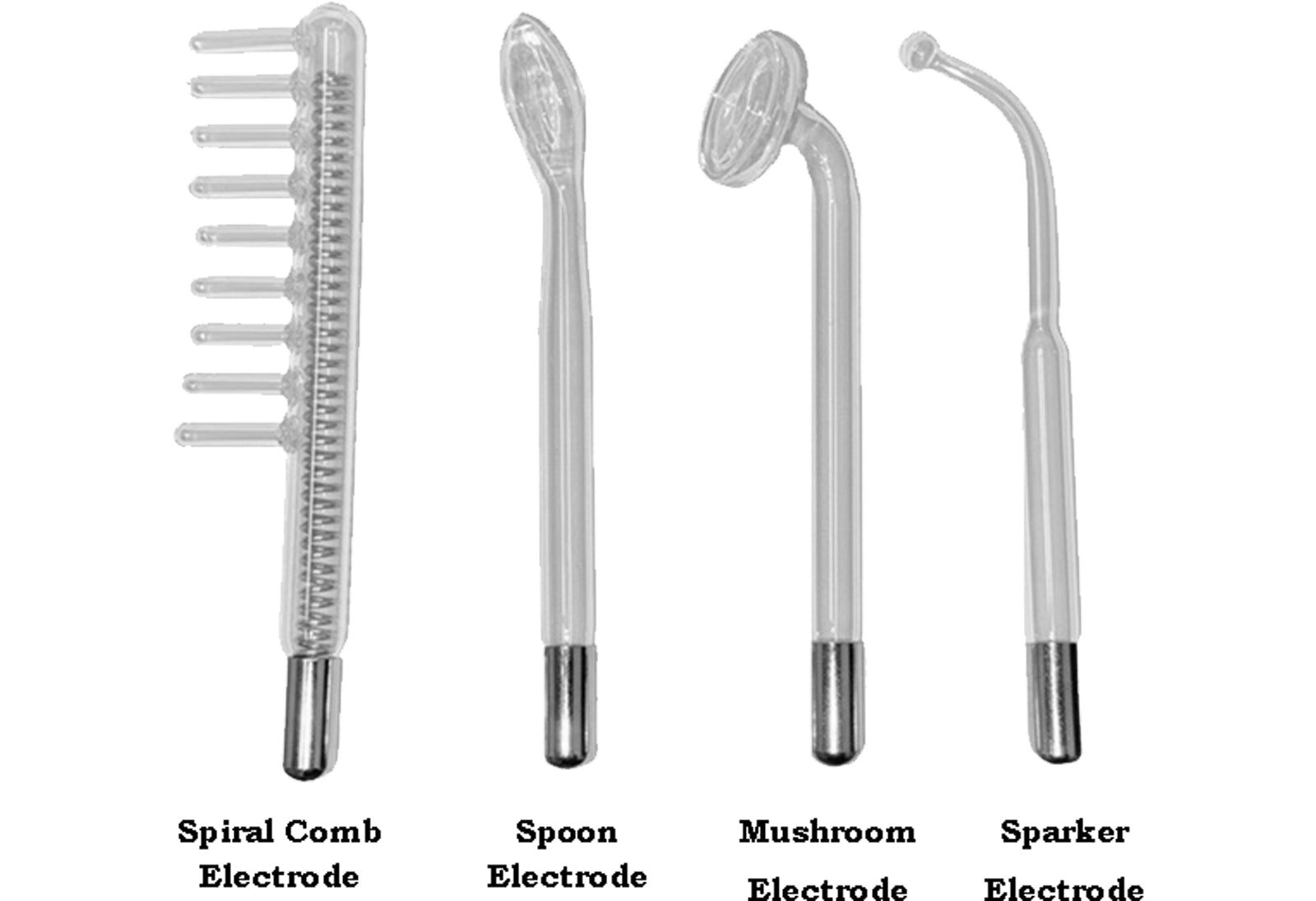 Set of 4 Violet Argon High Frequency Electrodes