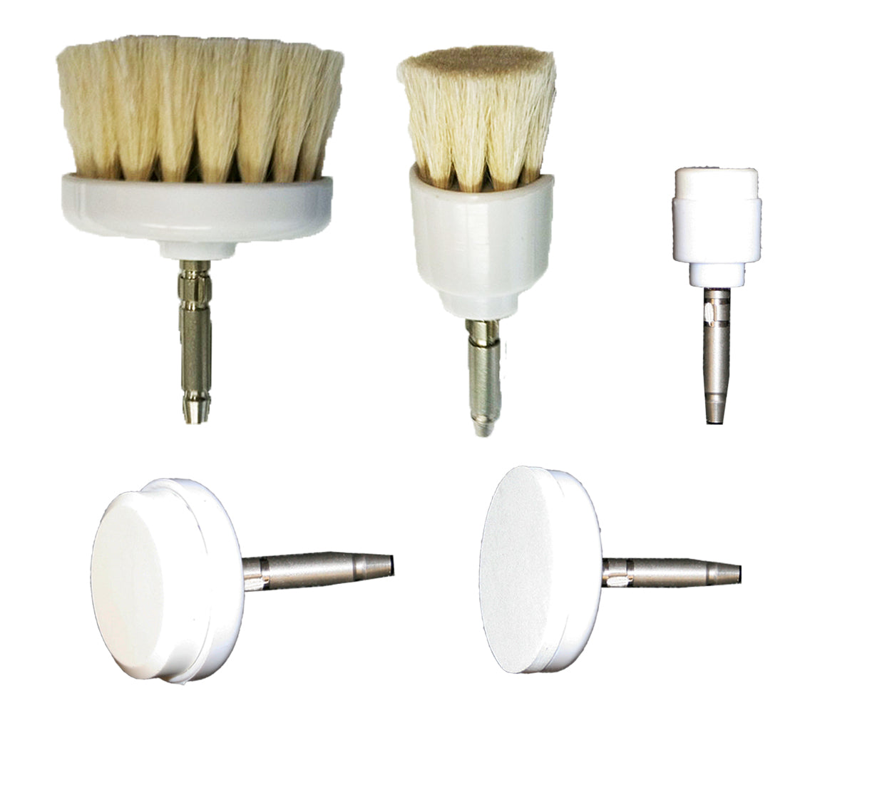 Set of 5 Ultra-Soft Natural Bristle Rotary Facial Brush Attachments